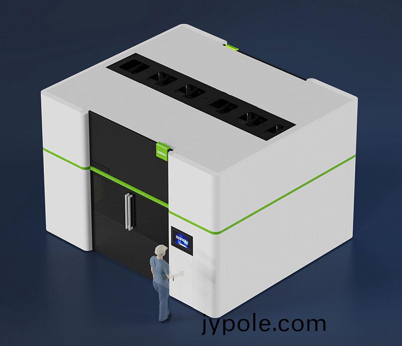 三維機器人激光切割(ge)機,三(san)維激光切割機,3D激光切割機,全封(feng)閉式安全防護欄